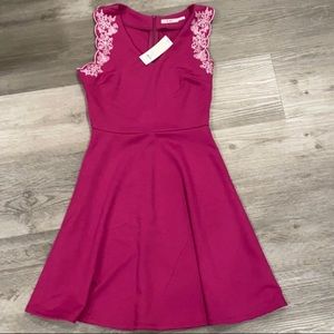 NWT Francesca's Dress Magenta Fit Flare Size medium